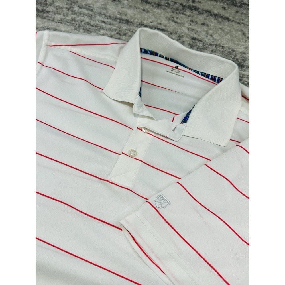 St. Andrews of Scotland Golf Polo‎ Large Short Sleeve Embroidered Logo White